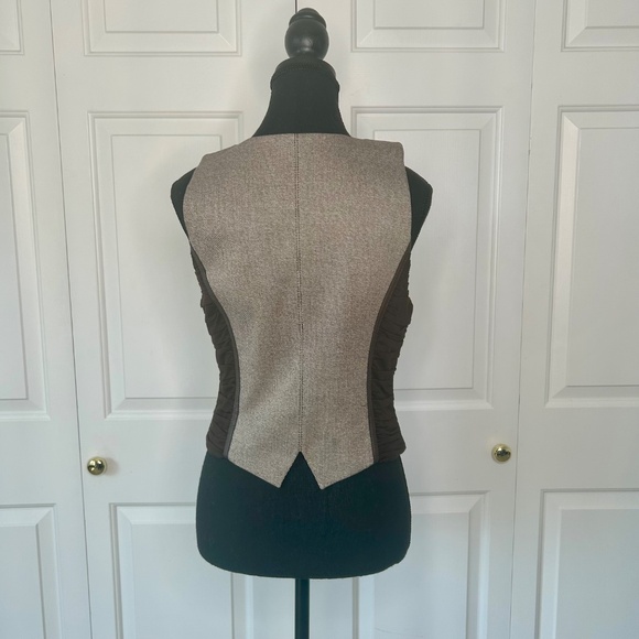 Bebe Brown and Tan Vest with Four Buttons Size M - Picture 2 of 3